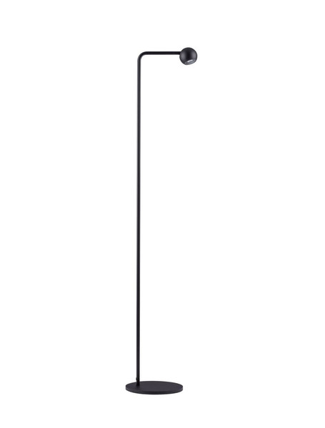 Nova Luce LED Stehleuchte Sfera 6W warmweiss 3000K Schwarz Stahl Aluminium 126cm 9540254