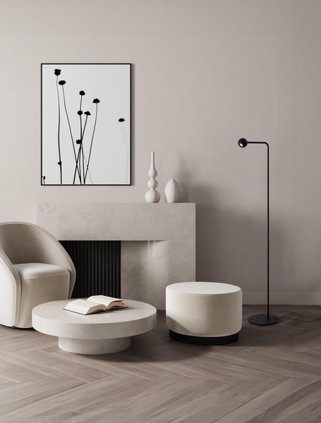 Nova Luce LED Stehleuchte Sfera 6W warmweiss 3000K Schwarz Stahl Aluminium 126cm 9540254