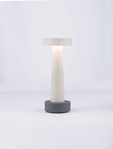 Nova Luce LED Sockelleuchte Cram 5W warmweiss 3000K IP65 salzwasserfest Weiß Beton 30cm 9540271