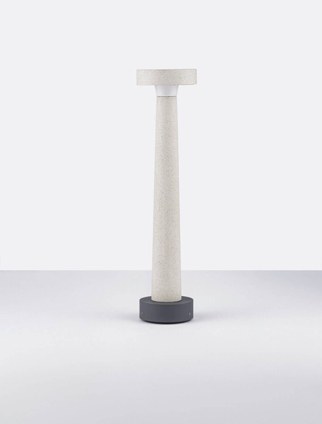Nova Luce LED Wegeleuchte Cram 5W warmweiss 3000K IP65 salzwasserfest Weiß Beton 50cm 9540272