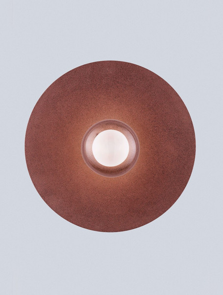 Nova Luce Wandleuchte Vrahos G9 Rot Glas Beton Ø45cm 9540334