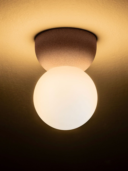 Nova Luce Deckenleuchte Zero G9 Rot Opal Glas Beton Ø8cm 9577016