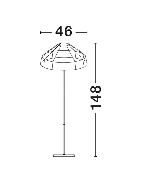 Nova Luce Stehleuchte Capa E27 Natur Schwarz Braun Rattan 148cm 9586529