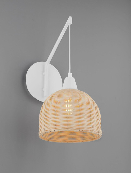 Nova Luce Wandleuchte Fado E27 Natur Rattan 40x20,5cm 9586531