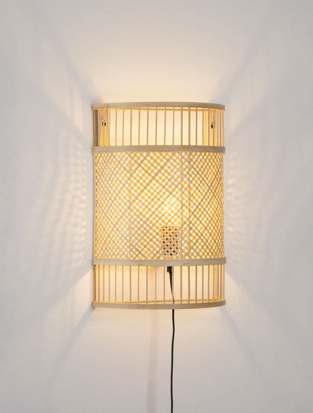 Nova Luce Wandleuchte Pale E27 Natur Bambus 40x28,5cm 9586534