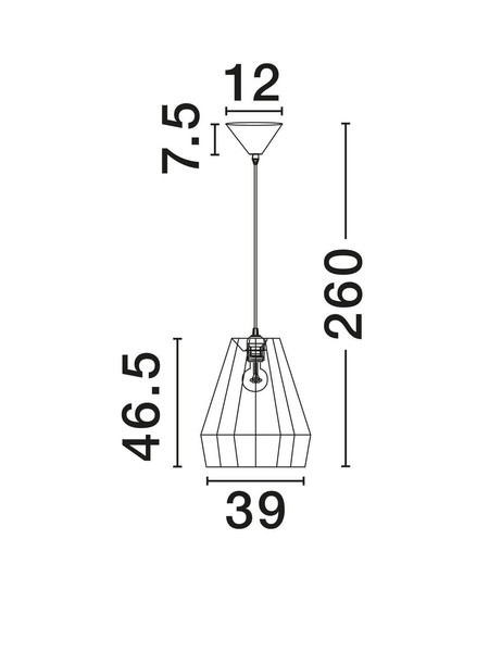 Nova Luce Pendelleuchte Dena E27 Grün Schwarz Natur Stahl Seil Ø39cm 9586603