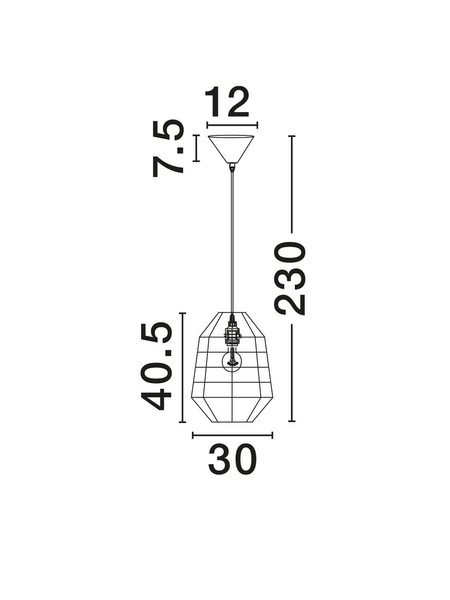 Nova Luce Pendelleuchte Copos E27 Natur Blau Schwarz Stahl Seil Ø30cm 9586609
