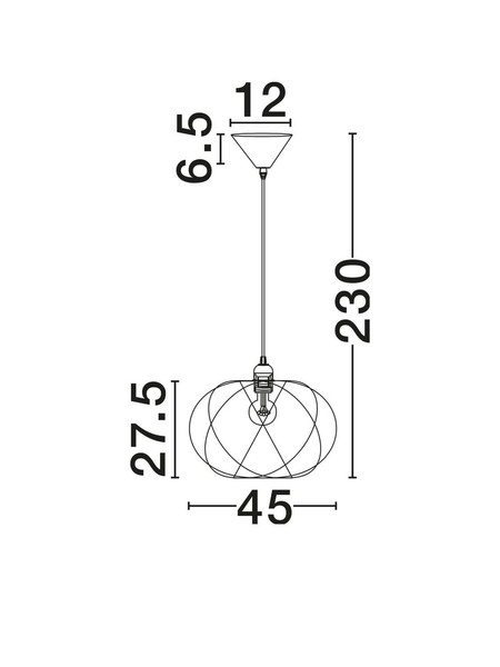 Nova Luce Pendelleuchte Bora E27 Weiß Ø45cm 9586618