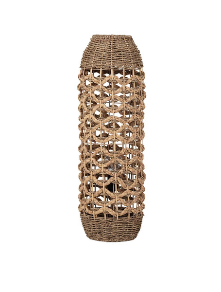 Nova Luce Stehleuchte Elma E27 Natur Schwarz Rattan 70cm 9586622