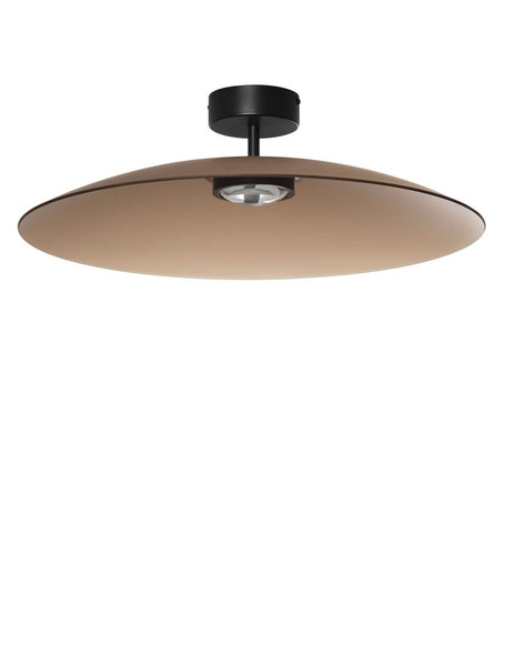 Nova Luce LED Deckenleuchte Polifemo 17W warmweiss 3000K Mokka Schwarz Glas Metall Ø60cm 9620143