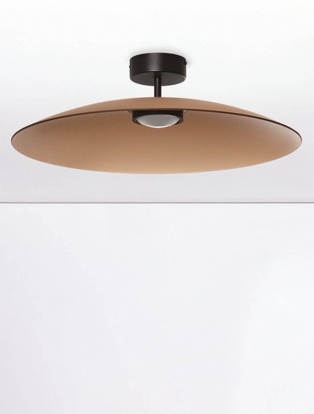 Nova Luce LED Deckenleuchte Polifemo 17W warmweiss 3000K Mokka Schwarz Glas Metall Ø60cm 9620143