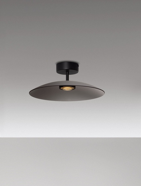 Nova Luce LED Deckenleuchte Polifemo 12W warmweiss 3000K Schwarz Rauchgrau Glas Metall Ø40cm 9620146
