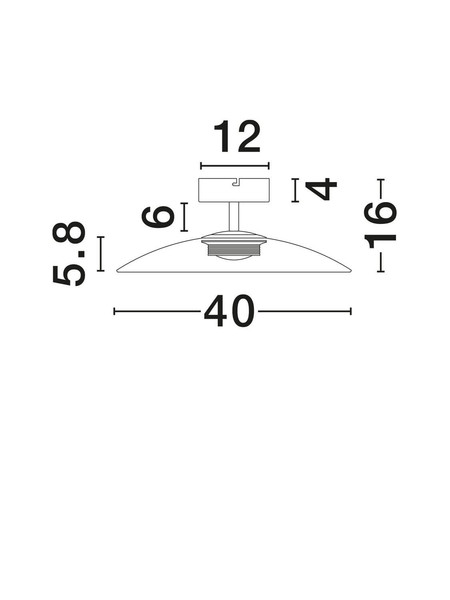 Nova Luce LED Deckenleuchte Polifemo 12W warmweiss 3000K Mokka Schwarz Glas Metall Ø40cm 9620147