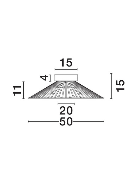 Nova Luce LED Deckenleuchte Brume 13W warmweiss 3000K Schwarz Opal Glas Metall Ø50cm 9620150