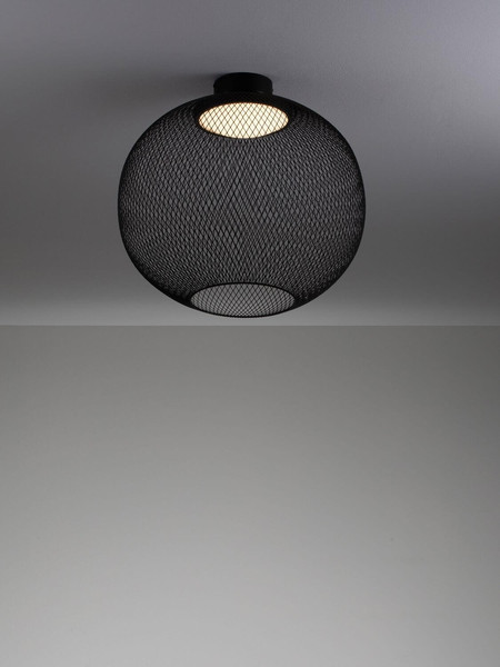 Nova Luce LED Deckenleuchte Kinetic 24W warmweiss 3000K Schwarz Metall Ø50cm 9620154