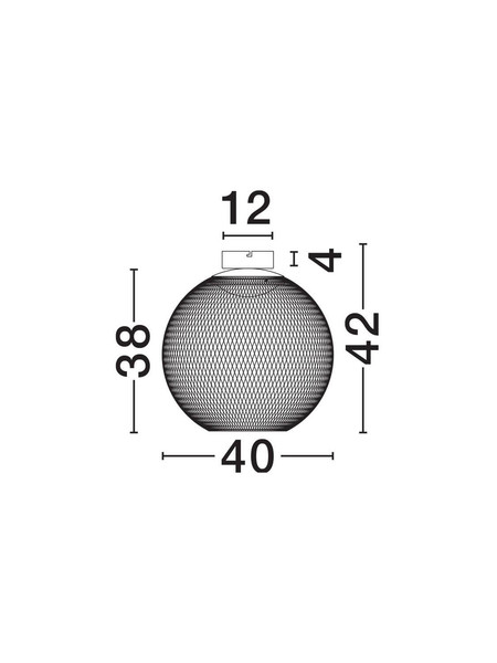 Nova Luce LED Deckenleuchte Kinetic 19W warmweiss 3000K Schwarz Metall Ø40cm 9620155