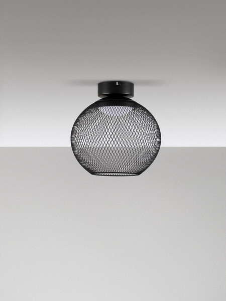 Nova Luce LED Deckenleuchte Kinetic 12W warmweiss 3000K Schwarz Metall Ø30cm 9620156