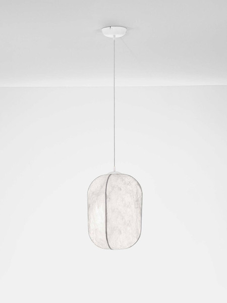 Nova Luce Pendelleuchte Pierida E27 Weiß Metall Seide Ø30cm 9620164