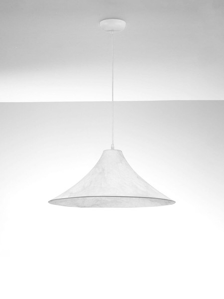 Nova Luce Pendelleuchte Oket E27 Weiß Metall Seide Ø65cm 9620166