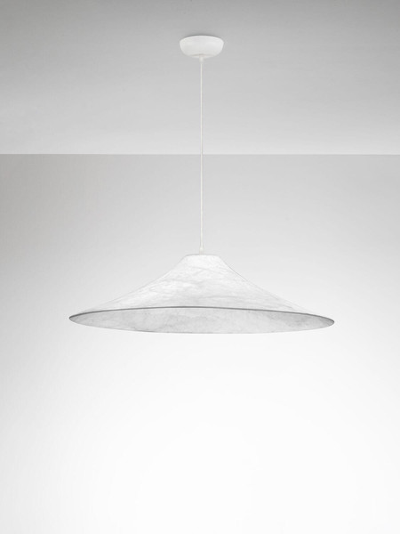 Nova Luce Pendelleuchte Oket E27 Weiß Metall Seide Ø90cm 9620167