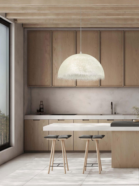Nova Luce Pendelleuchte Lalu E27 Weiß Ø60cm 9620169