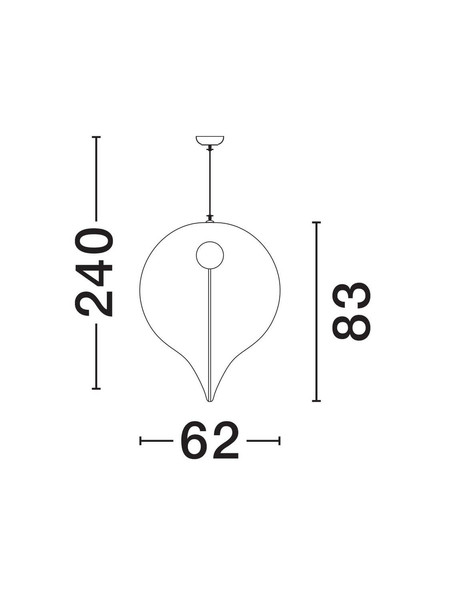 Nova Luce Pendelleuchte Esperia E27 Weiß Metall Seide Ø62cm 9620171