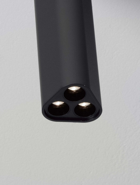 Nova Luce LED Deckenleuchte Etho 6W warmweiss 3000K Schwarz Aluminium 20x5cm 9695103
