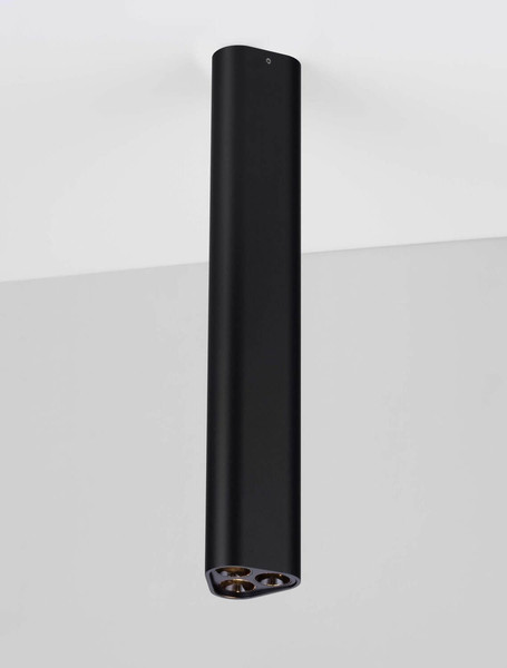 Nova Luce LED Deckenleuchte Etho 6W warmweiss 3000K Schwarz Aluminium 30x5cm 9695105