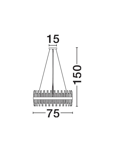 Nova Luce Pendelleuchte Crown 18-flammig 18xG9 Gold Metall Kristall Ø75cm 9695118