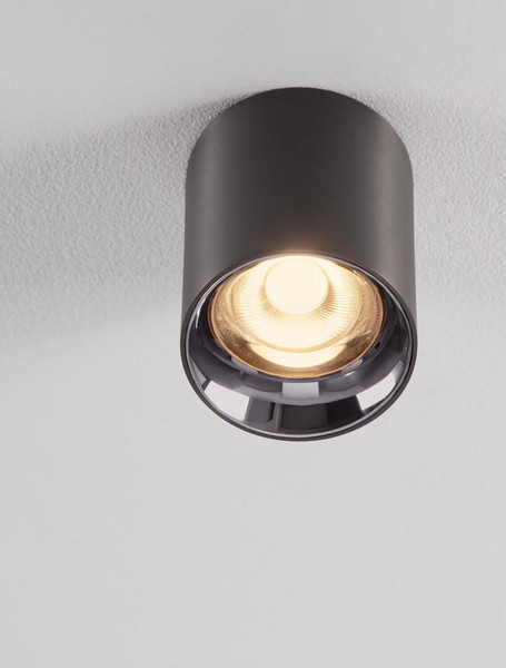 Nova Luce LED Deckenleuchte Aneto 10W warmweiss 3000K Schwarz Nickel Aluminium Ø7cm 9695153