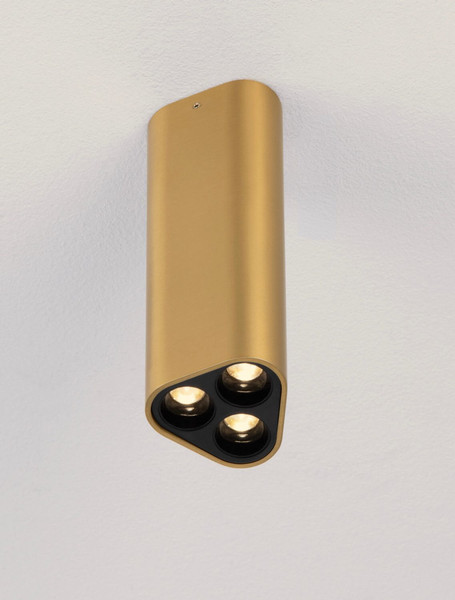 Nova Luce LED Deckenleuchte Etho 6W warmweiss 3000K Gold Aluminium 15x5cm 9695156