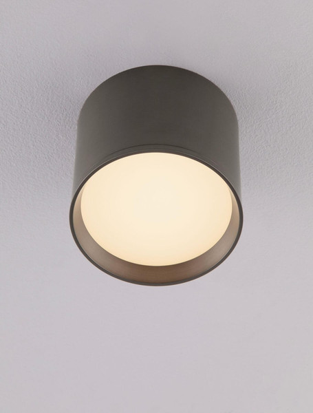 Nova Luce LED Deckenleuchte Ziare 10W warmweiss 3000K Schwarz Nickel Aluminium Ø10cm 9695167