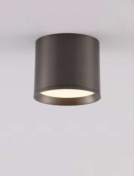 Nova Luce LED Deckenleuchte Ziare 10W warmweiss 3000K Schwarz Nickel Aluminium Ø10cm 9695167