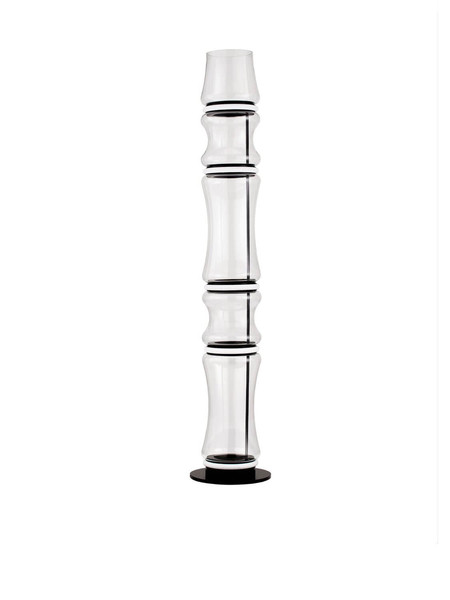 Nova Luce LED Stehleuchte Anapnoe dimmbar 46W warmweiss 3000K Schwarz Stahl Glas 157cm 9695283