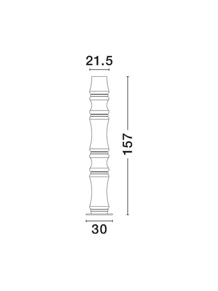 Nova Luce LED Stehleuchte Anapnoe dimmbar 46W warmweiss 3000K Schwarz Stahl Glas 157cm 9695283