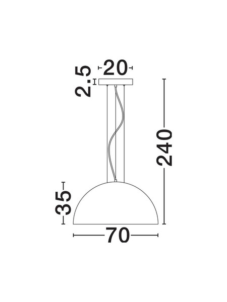 Nova Luce Pendelleuchte Tholos 3-flammig 3xE27 Schwarz Weiß Metall Ø70cm 9695286