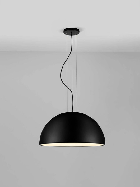 Nova Luce Pendelleuchte Tholos 3-flammig 3xE27 Schwarz Weiß Metall Ø60cm 9695287