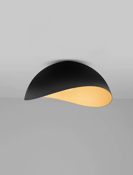 Nova Luce Deckenleuchte Opsi E27 Schwarz Gold Metall Ø50cm 9695297