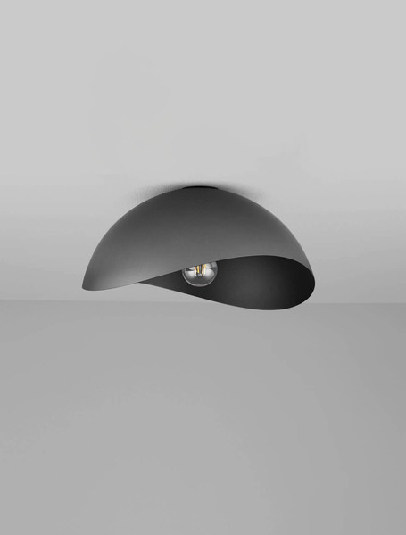Nova Luce Deckenleuchte Opsi E27 Dunkelgrau Schwarz Metall Ø40cm 9695304