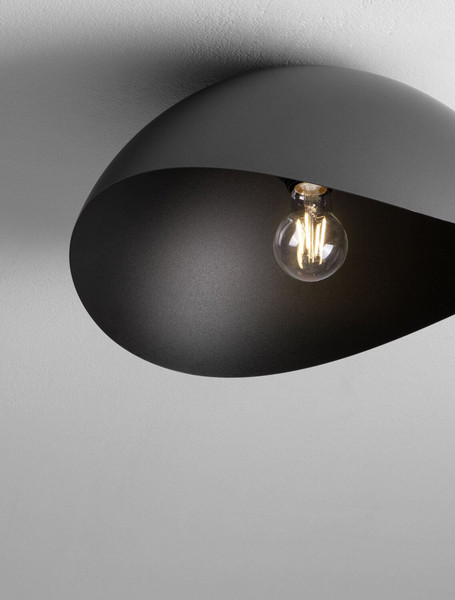 Nova Luce Deckenleuchte Opsi E27 Dunkelgrau Schwarz Metall Ø40cm 9695304