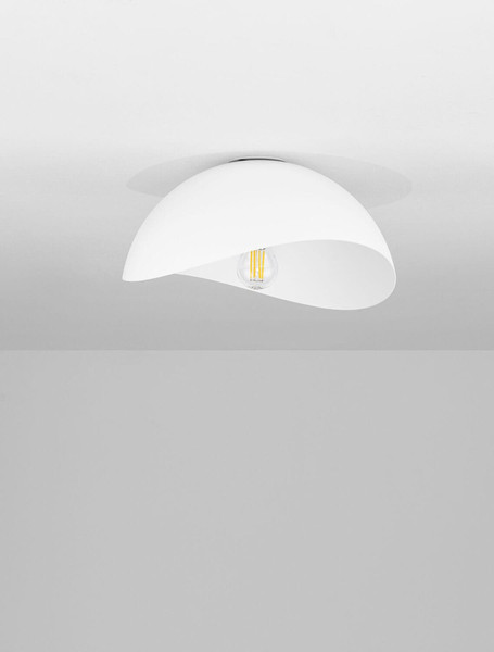 Nova Luce Deckenleuchte Opsi E27 Weiß Metall Ø30cm 9695306
