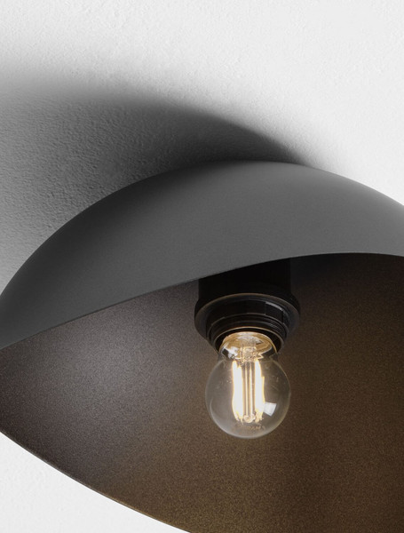 Nova Luce Deckenleuchte Opsi E27 Dunkelgrau Schwarz Metall Ø30cm 9695307