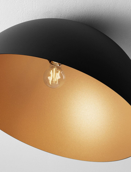 Nova Luce Deckenleuchte Onia E27 Schwarz Gold Metall Ø50cm 9695308