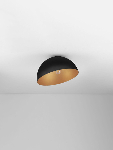 Nova Luce Deckenleuchte Onia E27 Schwarz Gold Metall Ø40cm 9695311