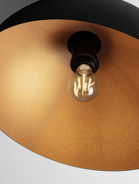 Nova Luce Deckenleuchte Onia E27 Schwarz Gold Metall Ø40cm 9695311