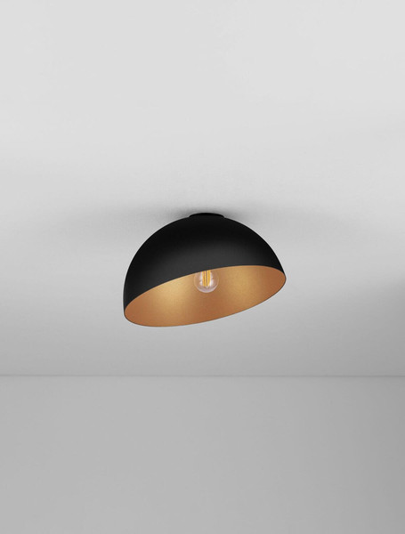 Nova Luce Deckenleuchte Onia E27 Schwarz Gold Metall Ø30cm 9695314