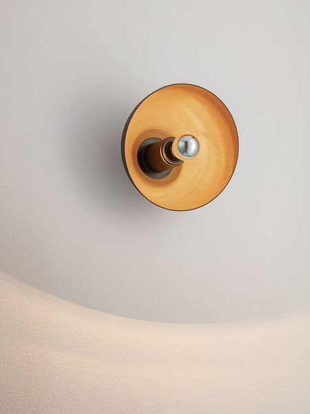 Nova Luce Wandleuchte Onia E14 Schwarz Gold Metall Ø20,5cm 9695317