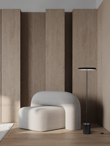 Nova Luce LED Stehleuchte Ophelia 27W warmweiss 3000K Schwarz Holz Metall 135cm 9695324