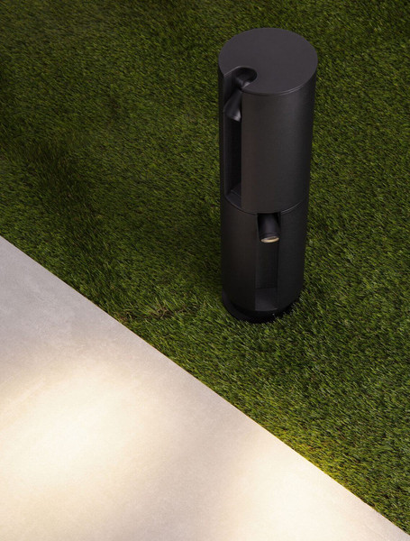 Nova Luce LED Wegeleuchte Taglio schwenkbar 5W warmweiss 3000K IP65 salzwasserfest Schwarz Aluminium 45cm 9695506