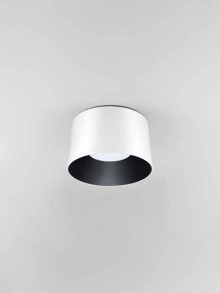 Nova Luce LED Deckenleuchte Atil 24W warmweiss 3000K Weiß Schwarz Aluminium Ø35cm 9870010